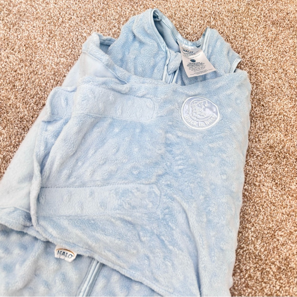 HALO Newborn Light Blue SleepSack Swaddle Wrap 0033 - Picture 2 of 10